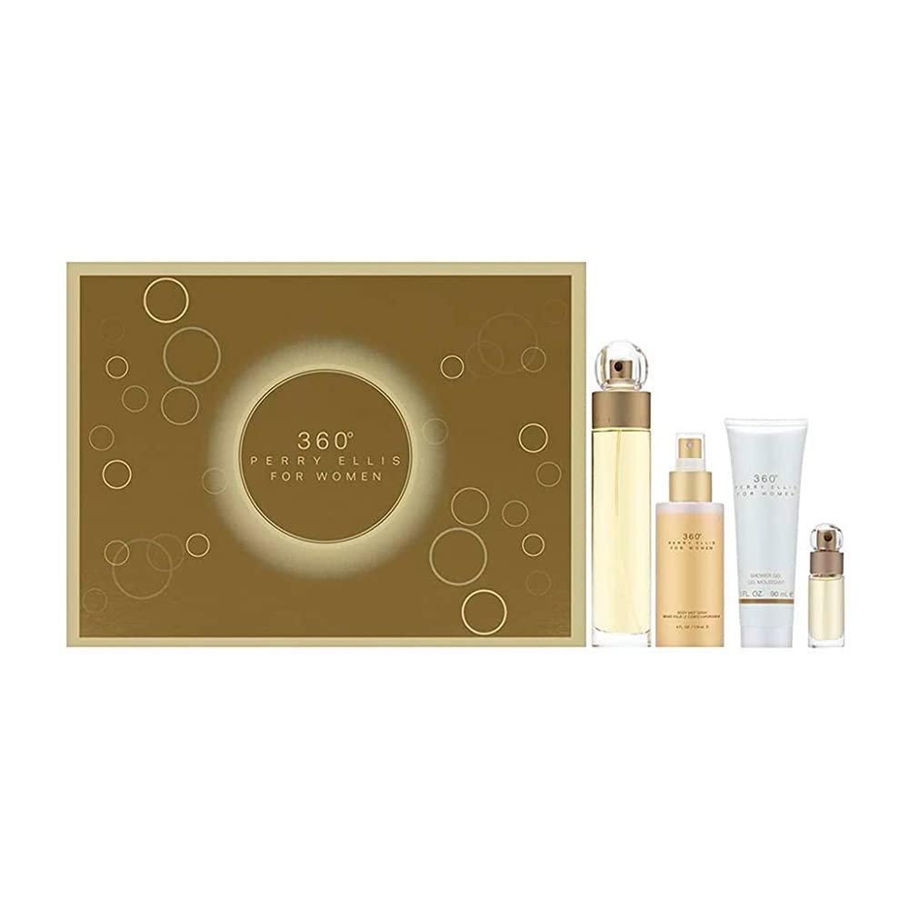 3.4oz EDT Spray 4oz Body Mist Spray 3oz Shower Gel 0.25oz EDT Spray 4 Pc Gift Set I96938