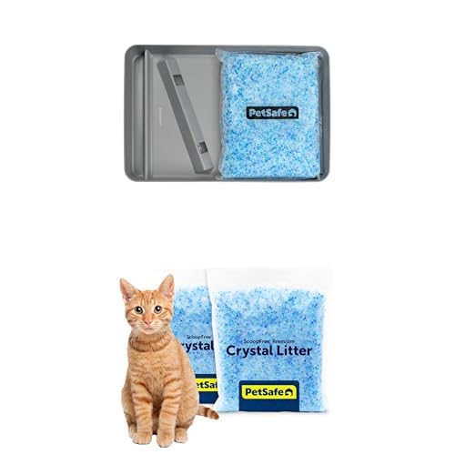Stainless Steel Reusable Cat Litter Tray with Crystal Litter V914902