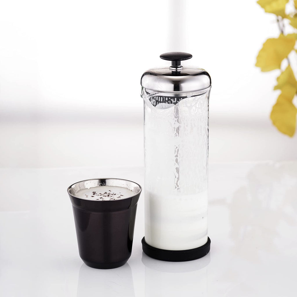 French Press 12 oz, Stainless Steel Espresso Cup 2pcs Set Double Wall Insulated 5 oz Z181347
