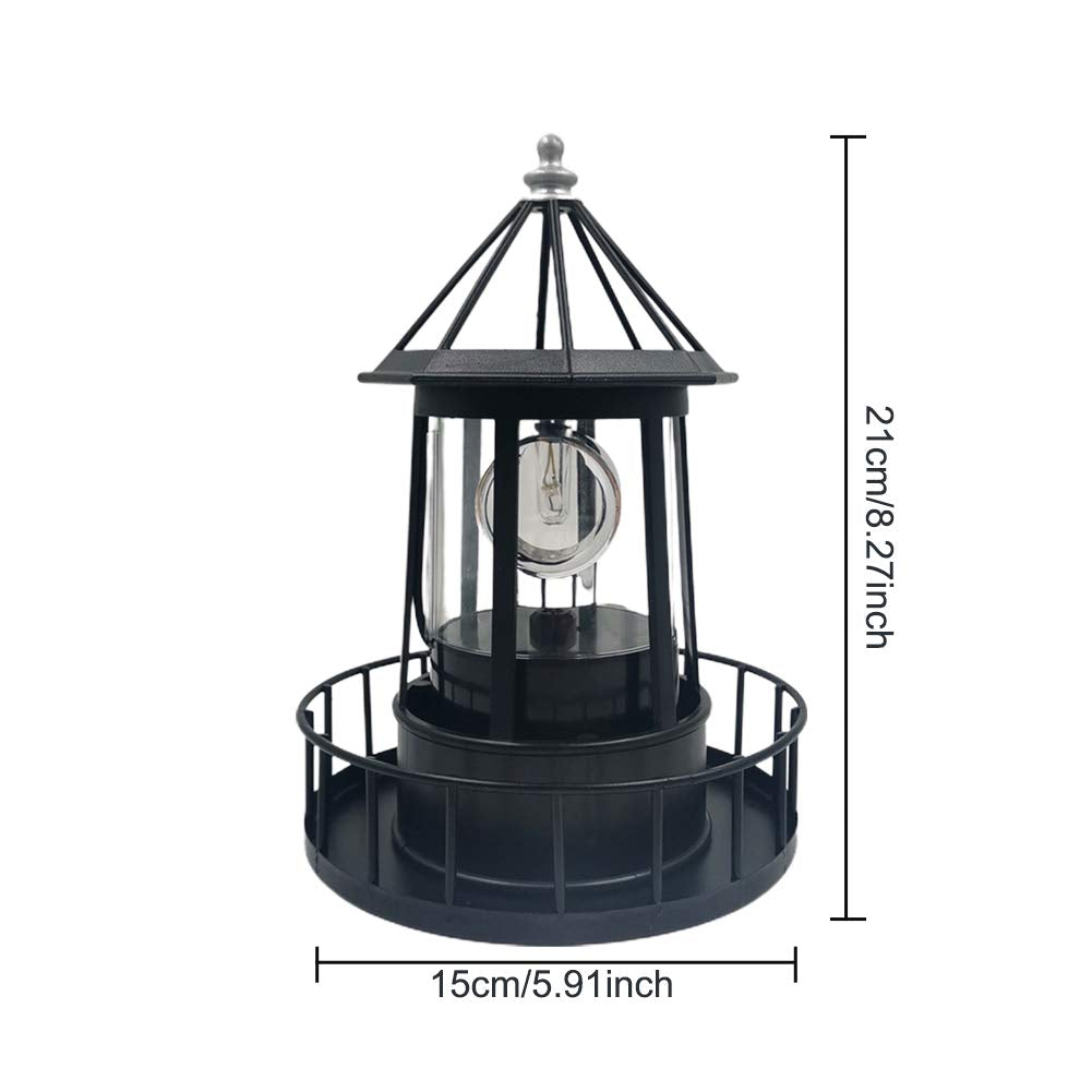 Solar Powered Lighthouse LED Rotating Waterproof Lawn Light Y4201