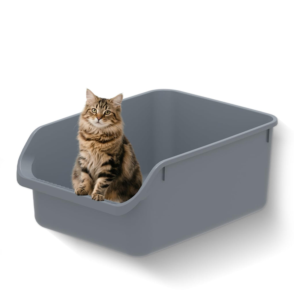 Large High Sided Plastic Cat Litter Box B40537
