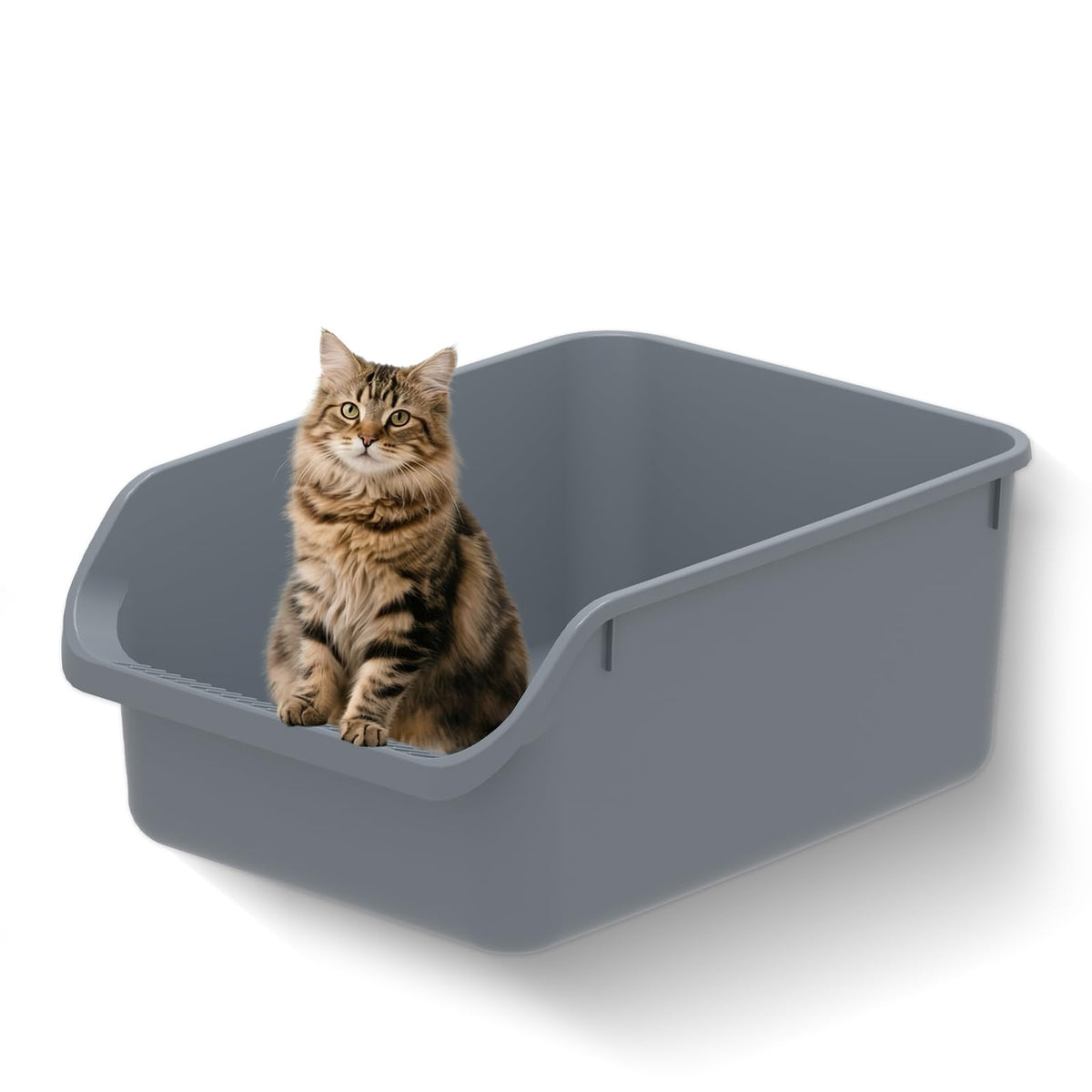 Large High Sided Plastic Cat Litter Box B40537