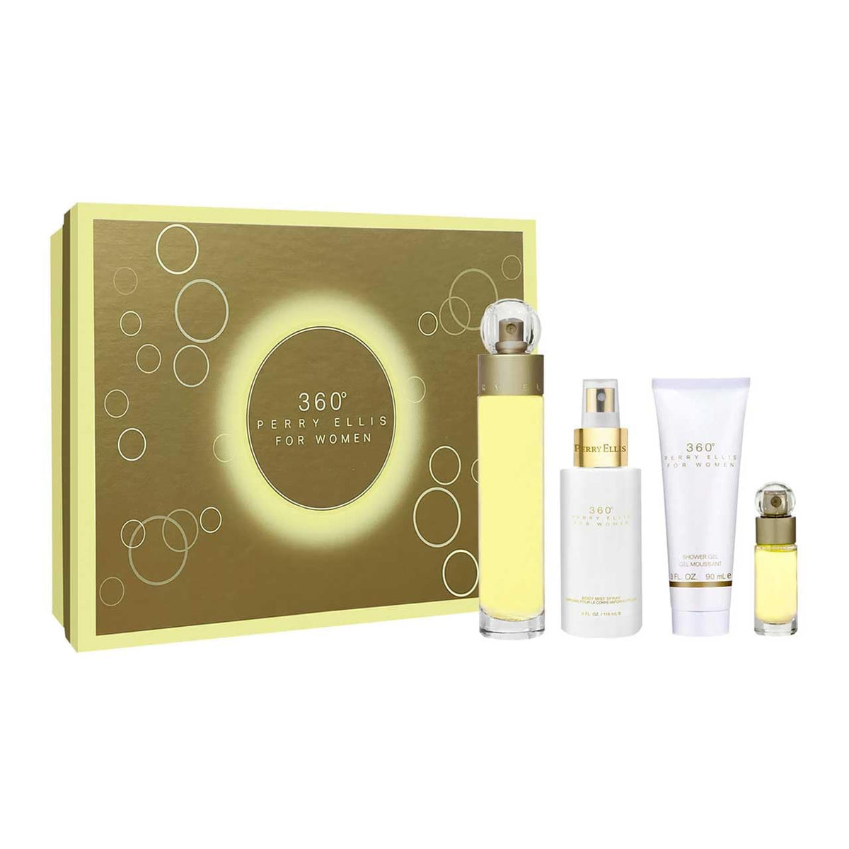 3.4oz EDT Spray 4oz Body Mist Spray 3oz Shower Gel 0.25oz EDT Spray 4 Pc Gift Set I96938
