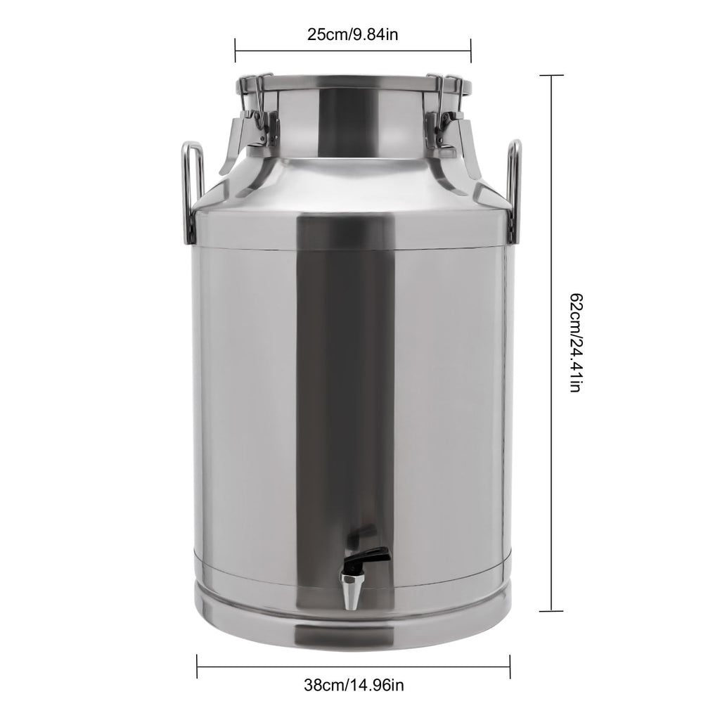 60L Stainless Steel Milk Can with Faucet and Sealed Lid G418951