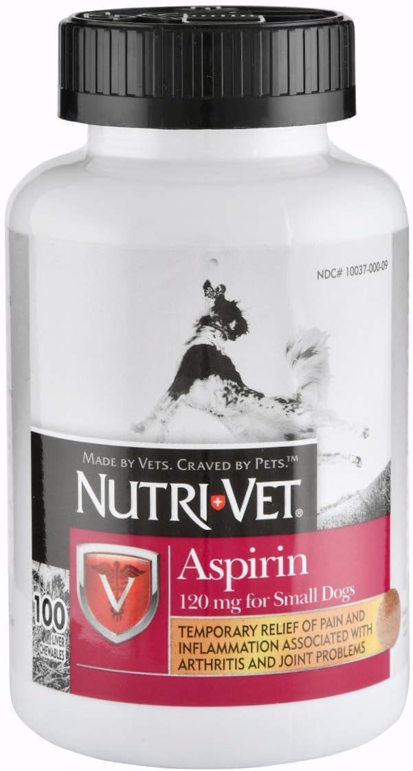 Aspirin 120mg Liver Chewables for Small Dogs 100 count 3 Pack E491