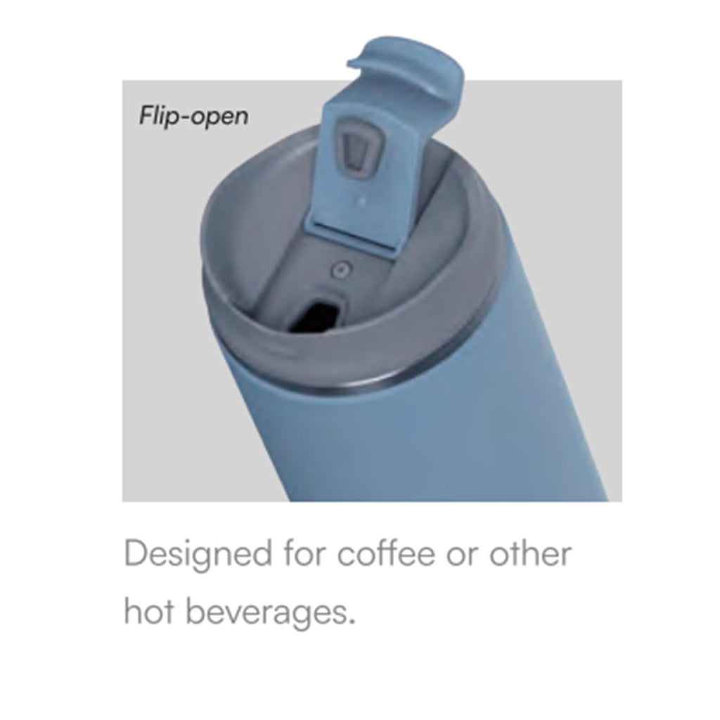 16oz Insulated Stainless Steel Coffee Cup with Flip Lid, Blue R5380