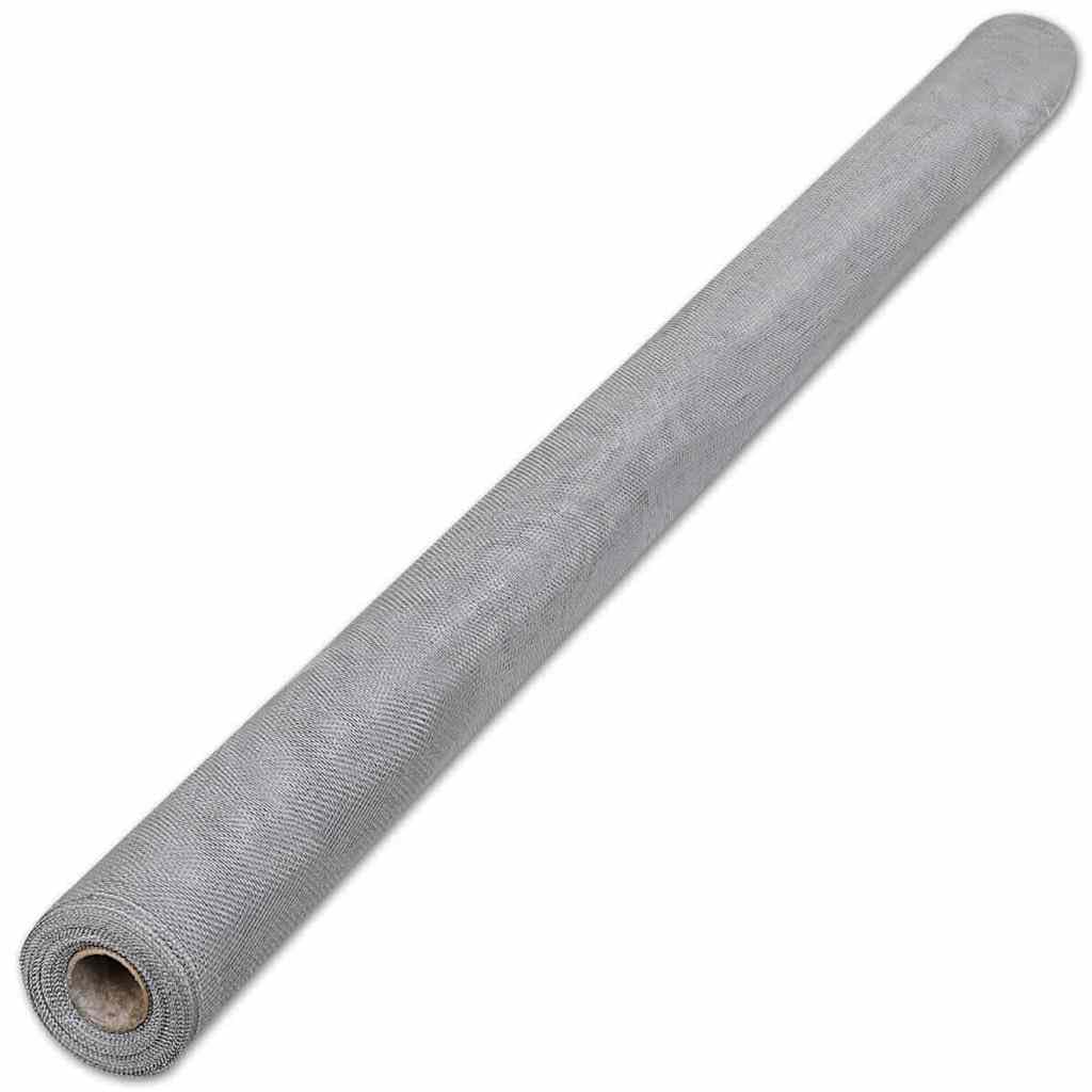 Aluminum Mesh Screen 39.4"x196.9" Silver H245617