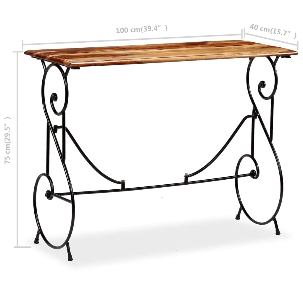 Solid Sheesham Wood Console Table 39.4"x15.7"x29.5" S396649