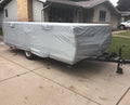 Folding Camper Travel Trailer RV Cover Waterproof 500D Oxford 14'-16' Q906763