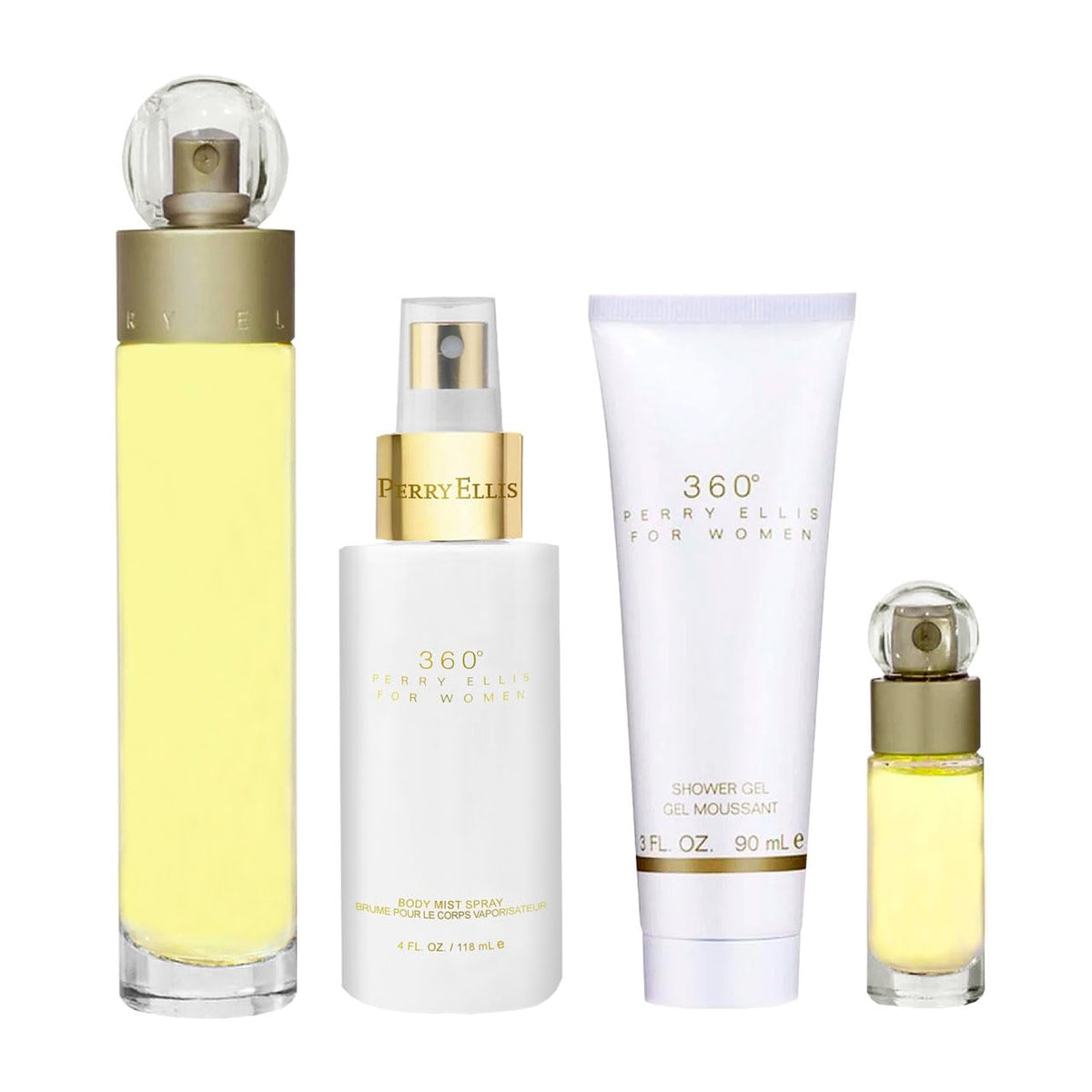 3.4oz EDT Spray 4oz Body Mist Spray 3oz Shower Gel 0.25oz EDT Spray 4 Pc Gift Set I96938