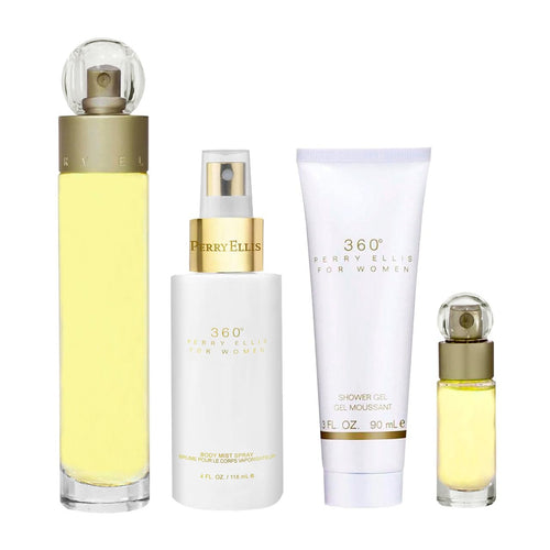 3.4oz EDT Spray 4oz Body Mist Spray 3oz Shower Gel 0.25oz EDT Spray 4 Pc Gift Set I96938