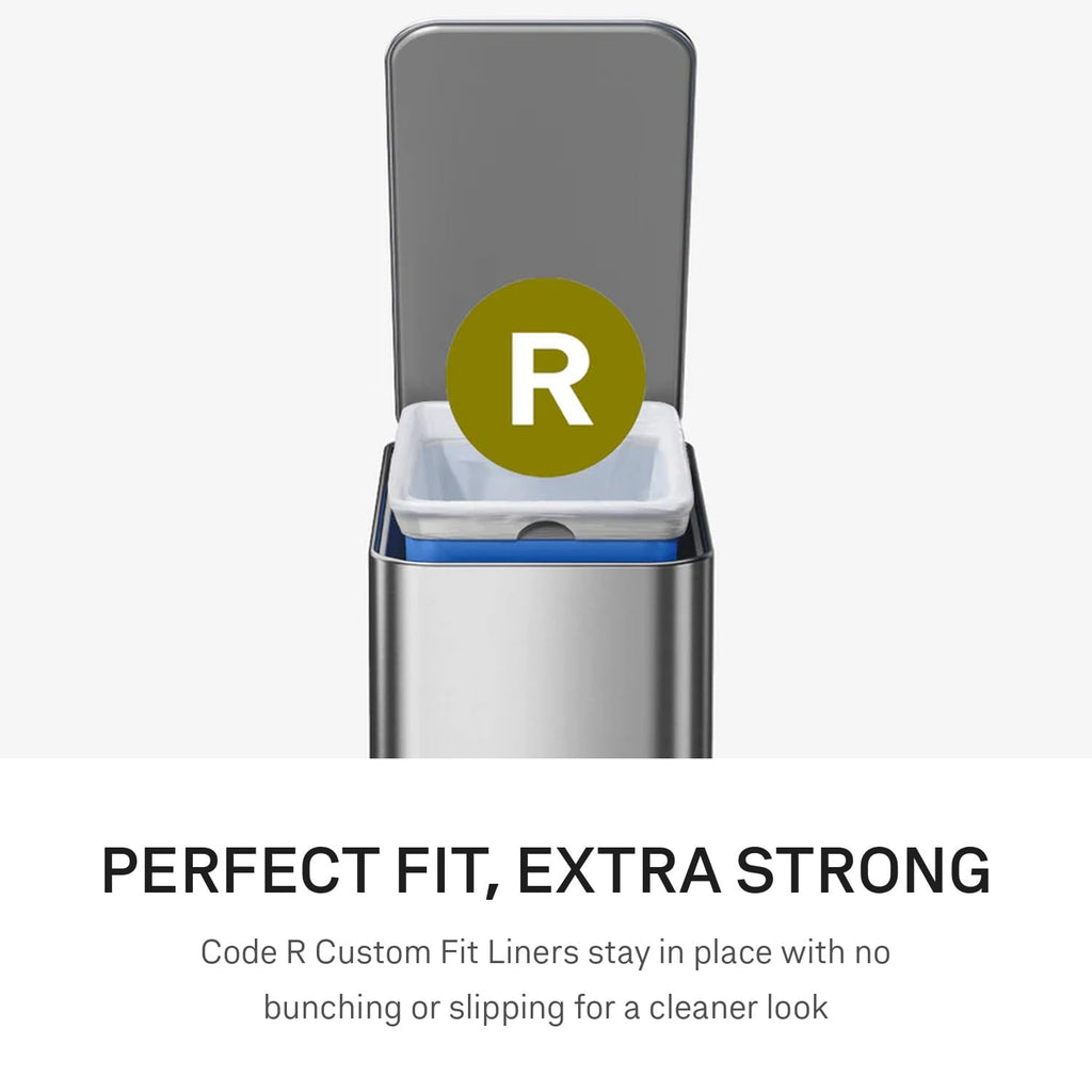 9L Brushed Stainless Steel Slim Step Trash Can S719043