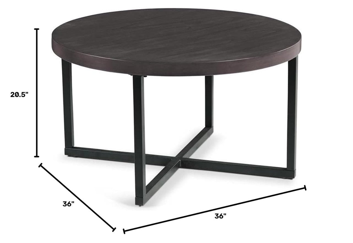 Round Coffee Table Set with 4 Gray Linen Stools I968