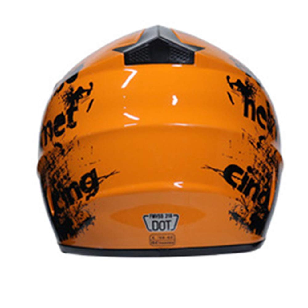 Orange DOT Certified Motocross Helmet H6021