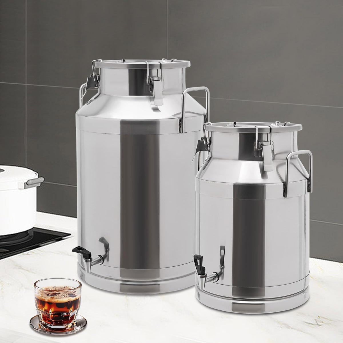 304 Stainless Steel Milk Can with Sealed Lid O192