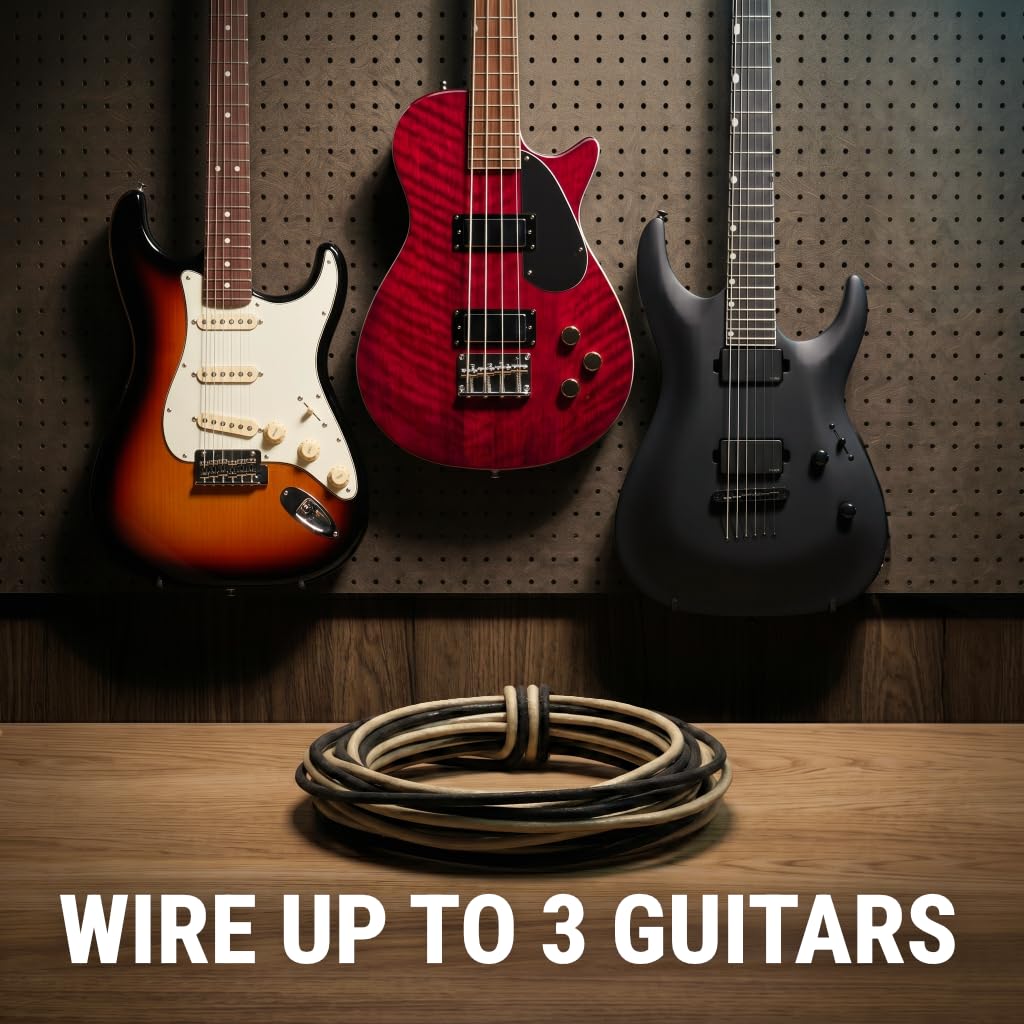 Cloth Wire for Electric Guitar, 22awg Pre-tinned Stranded Copper Wire C18044