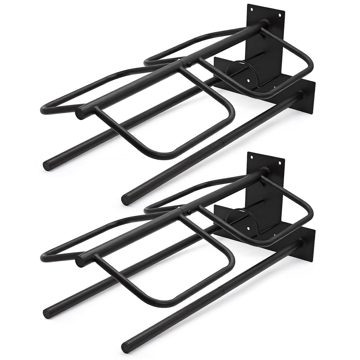 Wall Mounted Saddle Rack Set of 2, 120-lb Capacity Heavy Duty Iron Saddle Stand Z626807