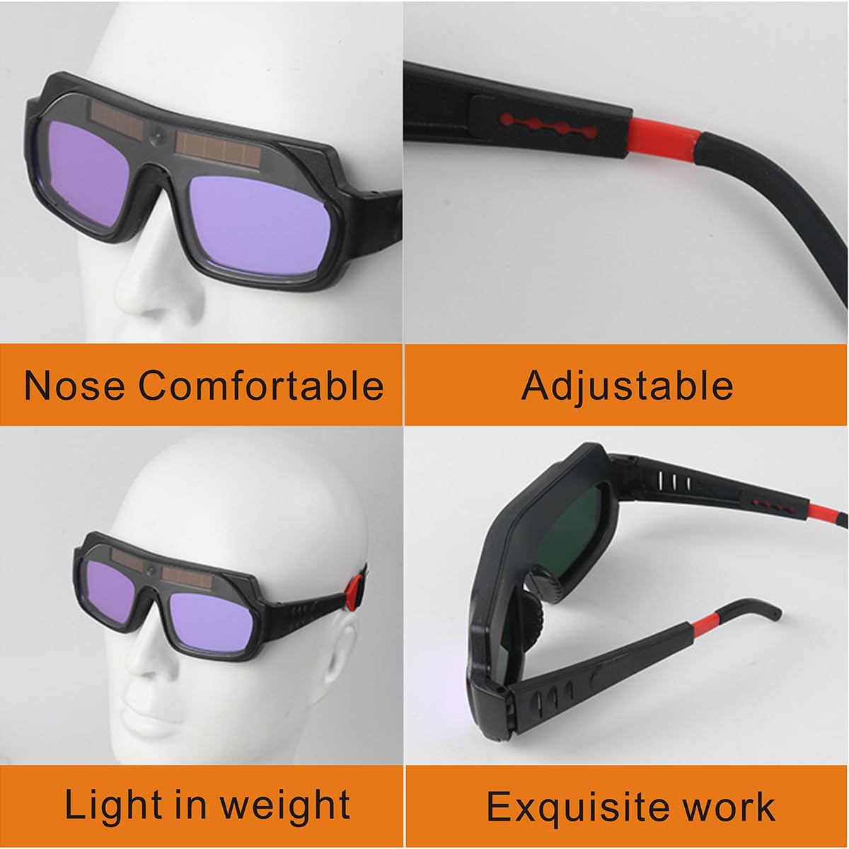Auto Darkening Welding Glasses with Gloves and PC Lens X86908