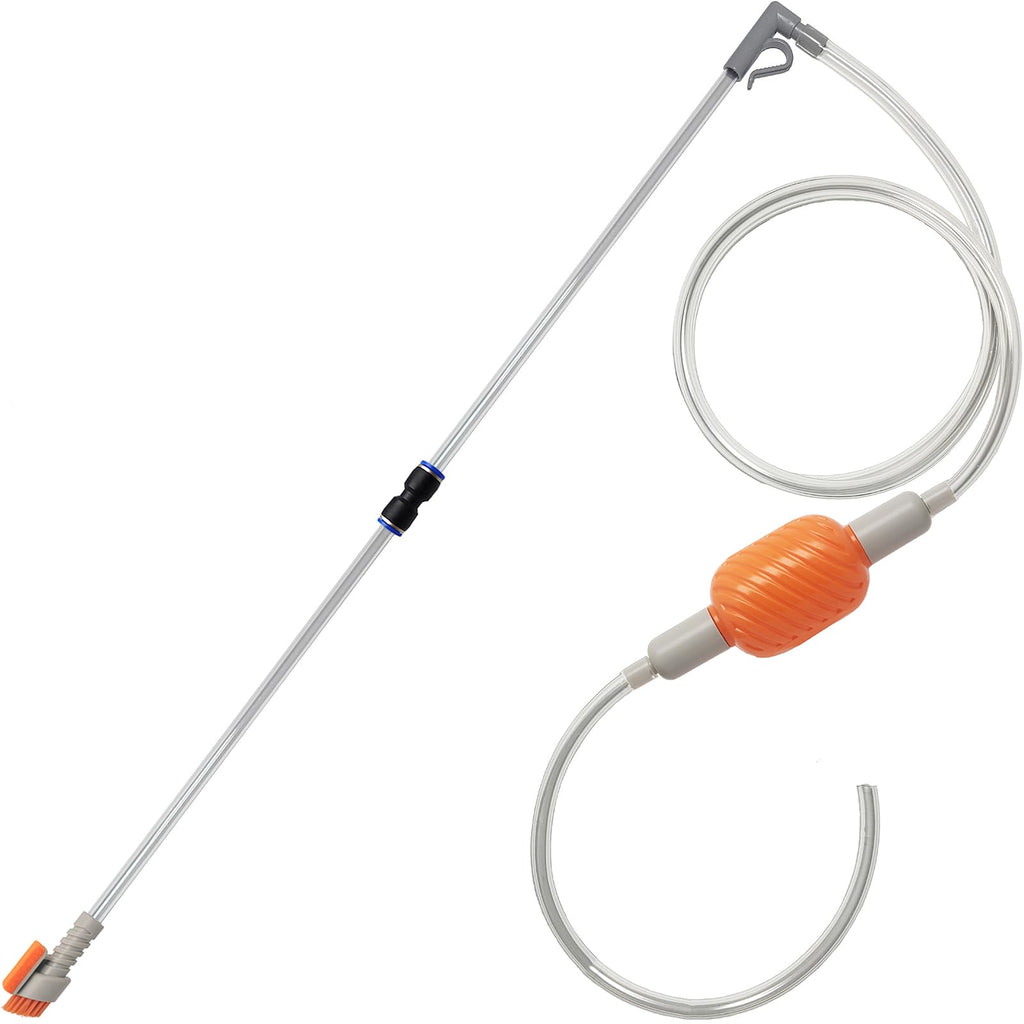 Compact Aquarium Siphon Vacuum and Water Changer Kit with Cleaning Brush F850