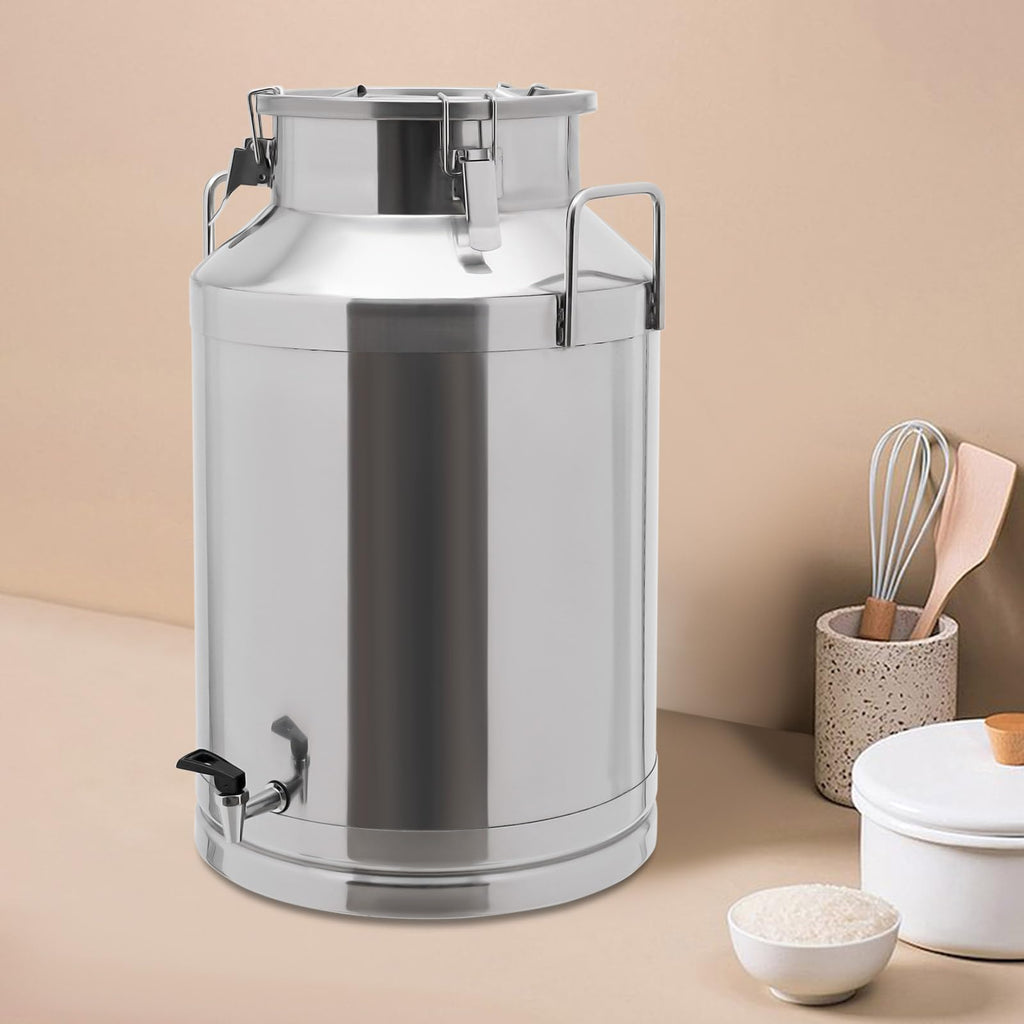 60L Stainless Steel Milk Can with Faucet and Sealed Lid G418951
