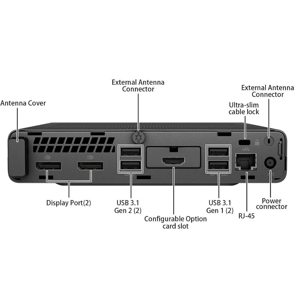 Mini Desktop Computer, Core i5-9500T, 16GB DDR4 RAM, 512GB SSD, Windows 11 Pro H39718