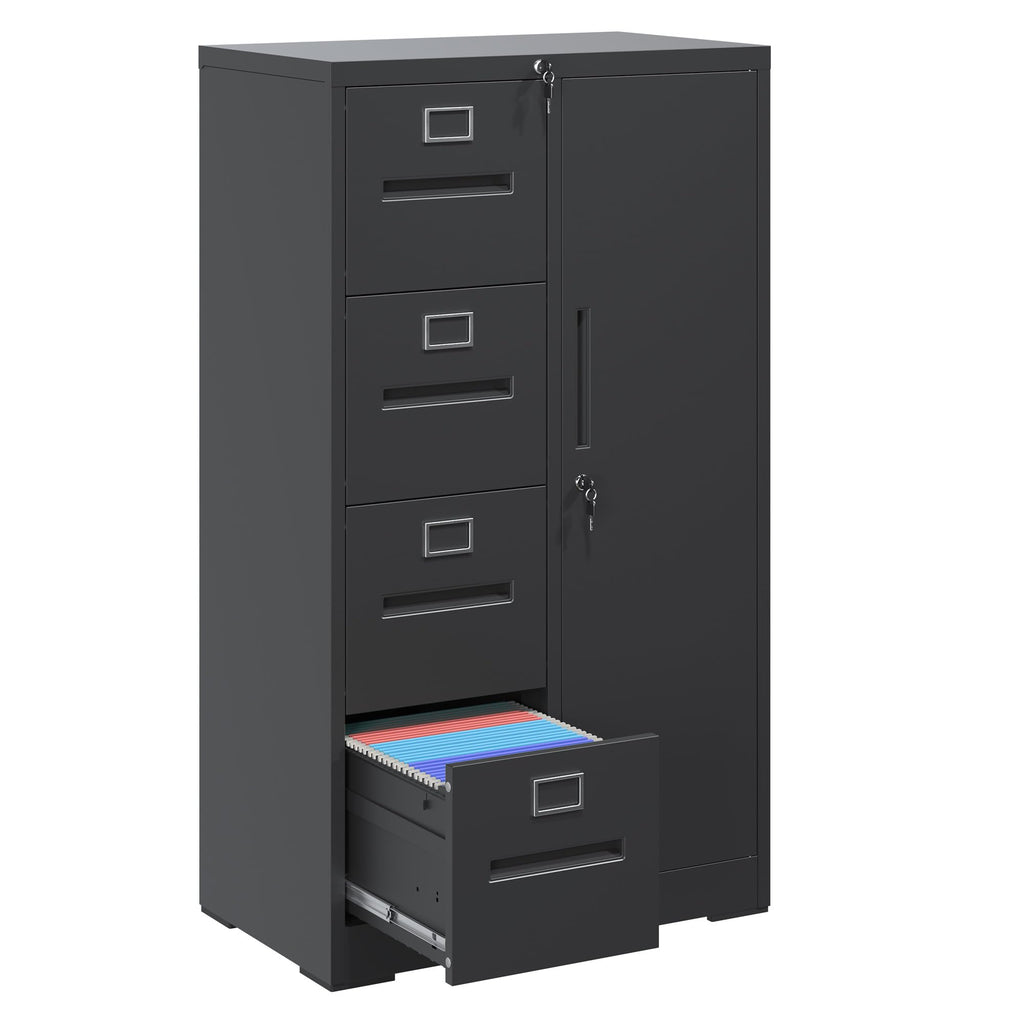 4 Drawer Metal File Cabinet with Lock T7252