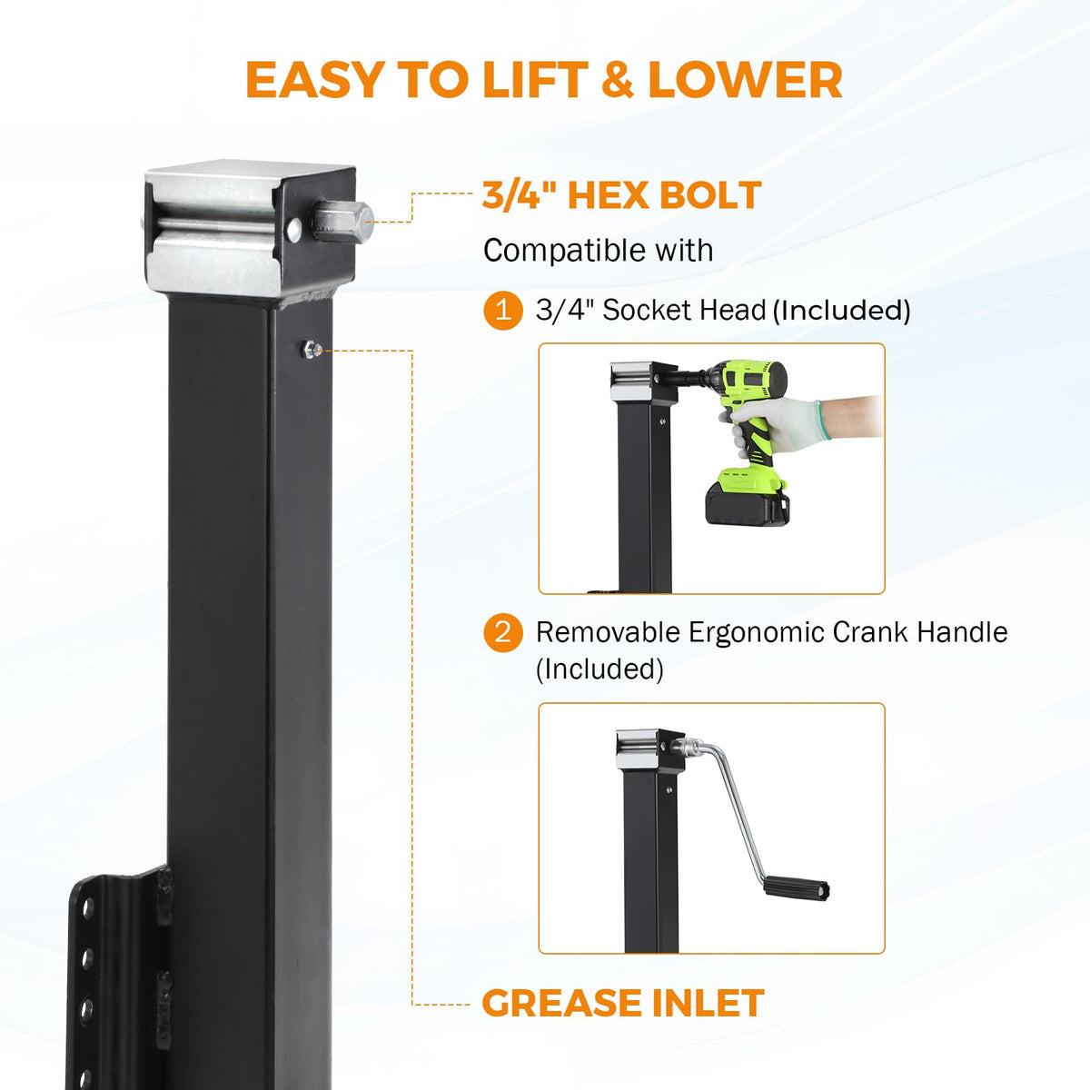 8000lbs Trailer Jack V96132