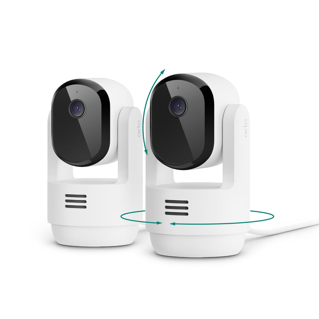 Indoor Pan Tilt Zoom Security Camera 2K Wired 2-Cam J95980
