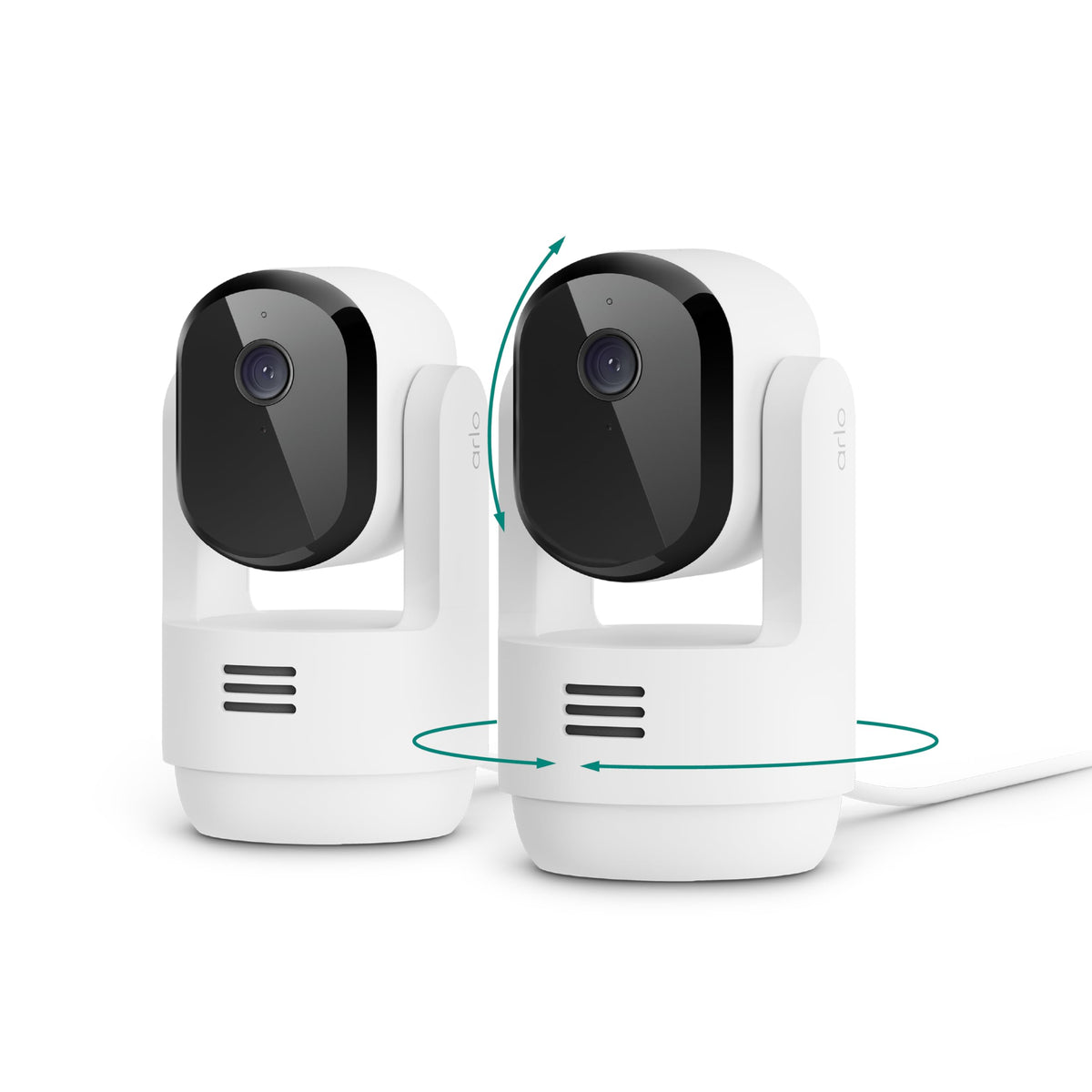 Indoor Pan Tilt Zoom Security Camera 2K Wired 2-Cam J95980