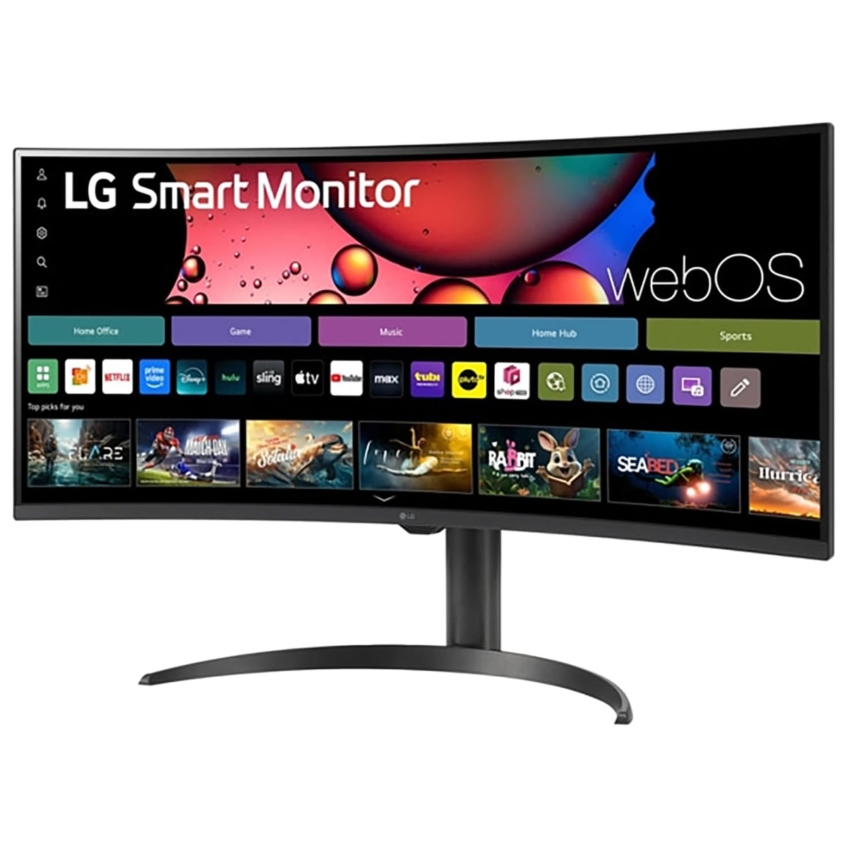 34" Curved UltraWide WQHD Smart Monitor with HDR10 100Hz Adjustable Stand B38592