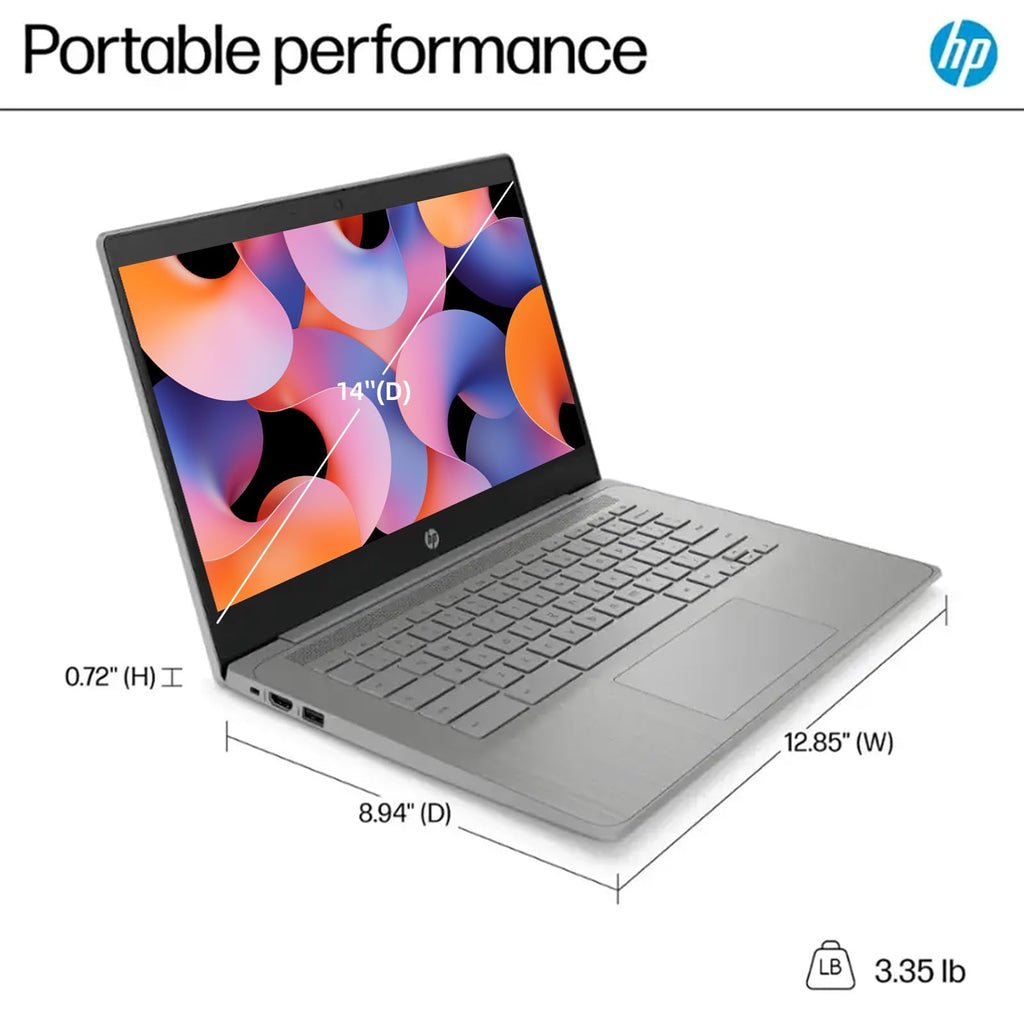 14 Laptop, Intel Celeron N4500, 4GB RAM, 192GB Storage, 14'' HD Display, Chrome OS, Grey T1256
