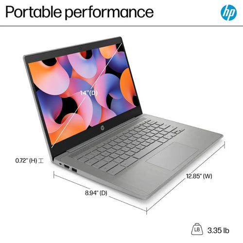 14 Laptop, Intel Celeron N4500, 4GB RAM, 192GB Storage, 14'' HD Display, Chrome OS, Grey T1256