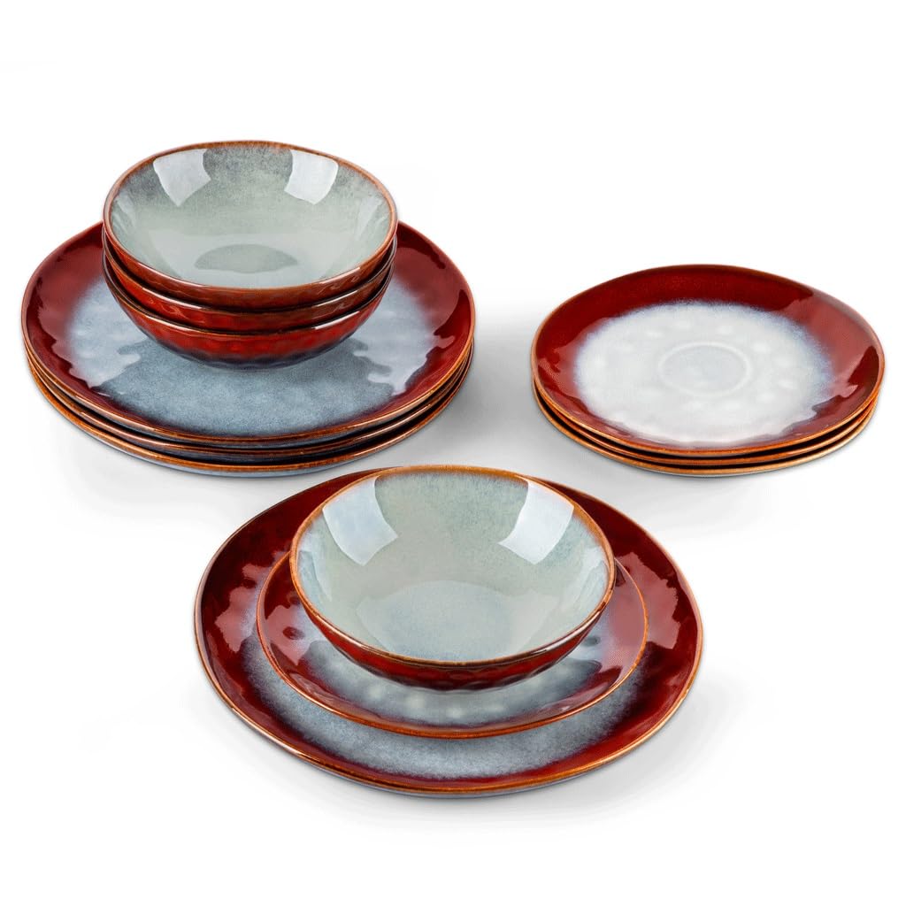 12-Piece Ceramic Stoneware Dinner Set Z756860