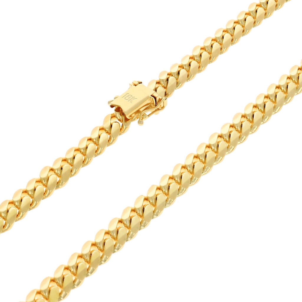 18k Yellow Gold Cuban Link Chain Necklace B40470