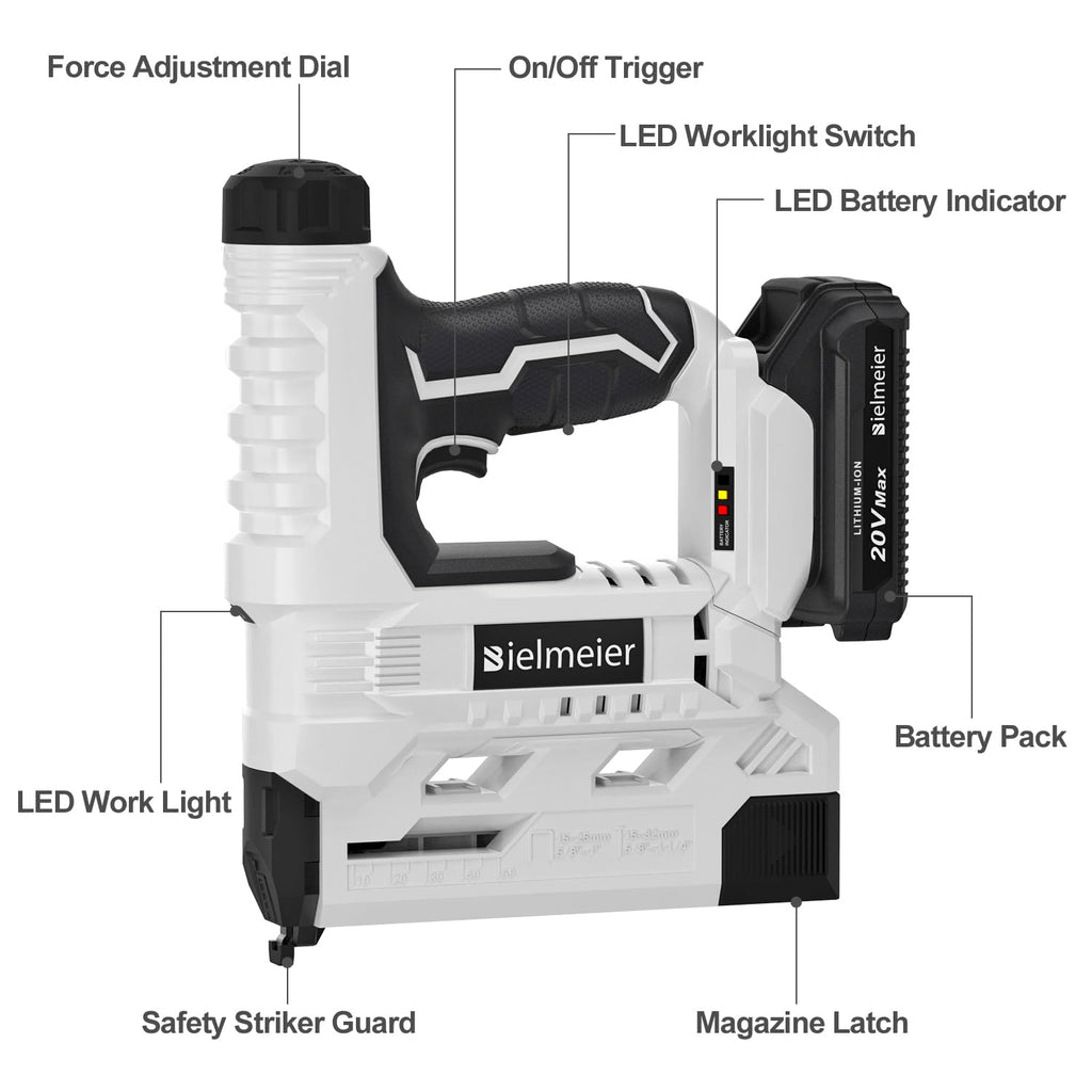 18 Gauge 2 In 1 Cordless Brad Nailer Stapler V482258