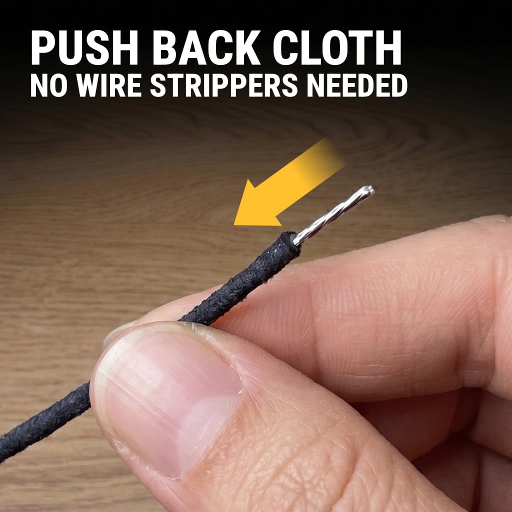 Cloth Wire for Electric Guitar, 22awg Pre-tinned Stranded Copper Wire C18044