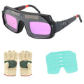 Auto Darkening Welding Glasses with Gloves and PC Lens X86908