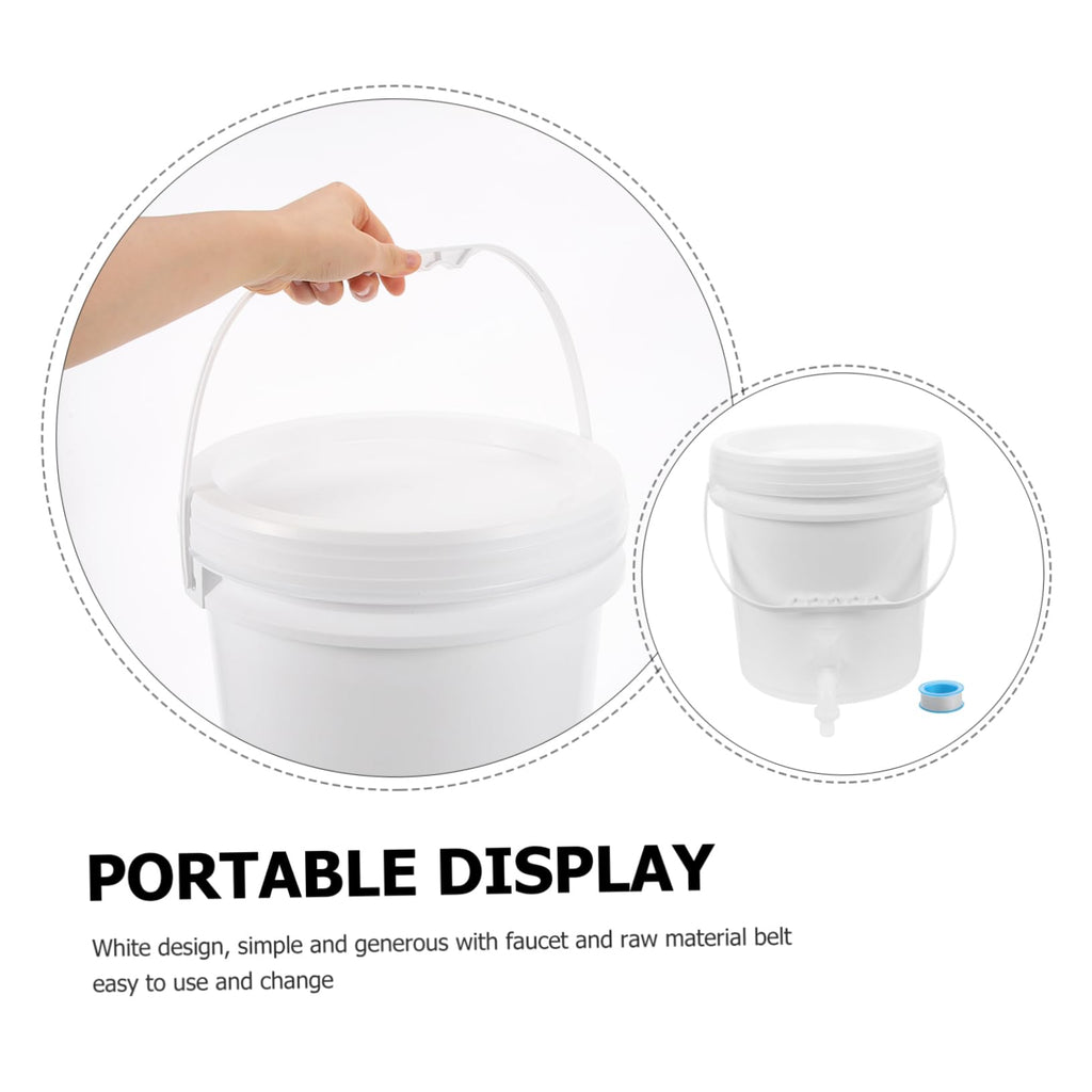 Water Storage Jug with Faucet 10l Plastic Container T349623