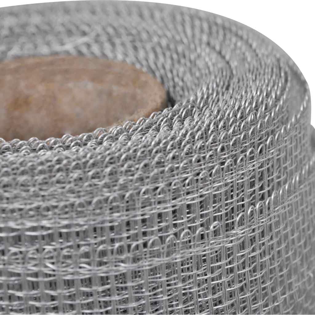 Aluminum Mesh Screen 39.4"x196.9" Silver H245617