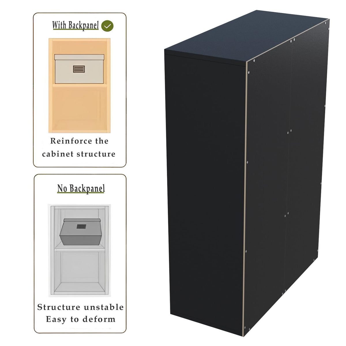 Black 6-Cube Storage Shelf Bookcase G3915