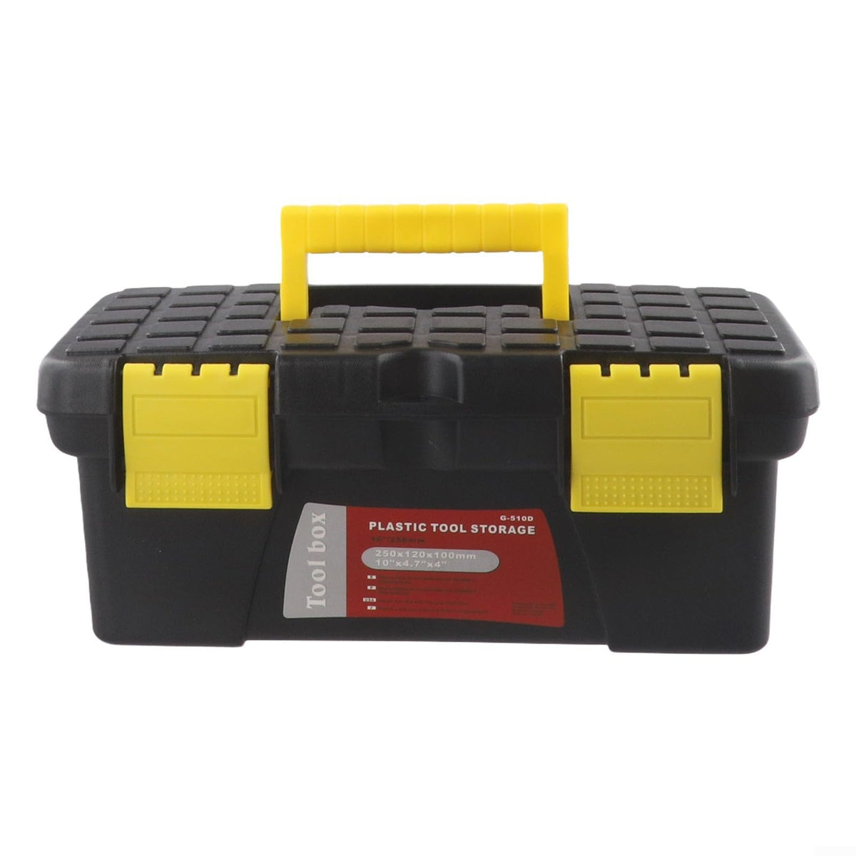 Black 10 Inch Plastic Tool Box I909