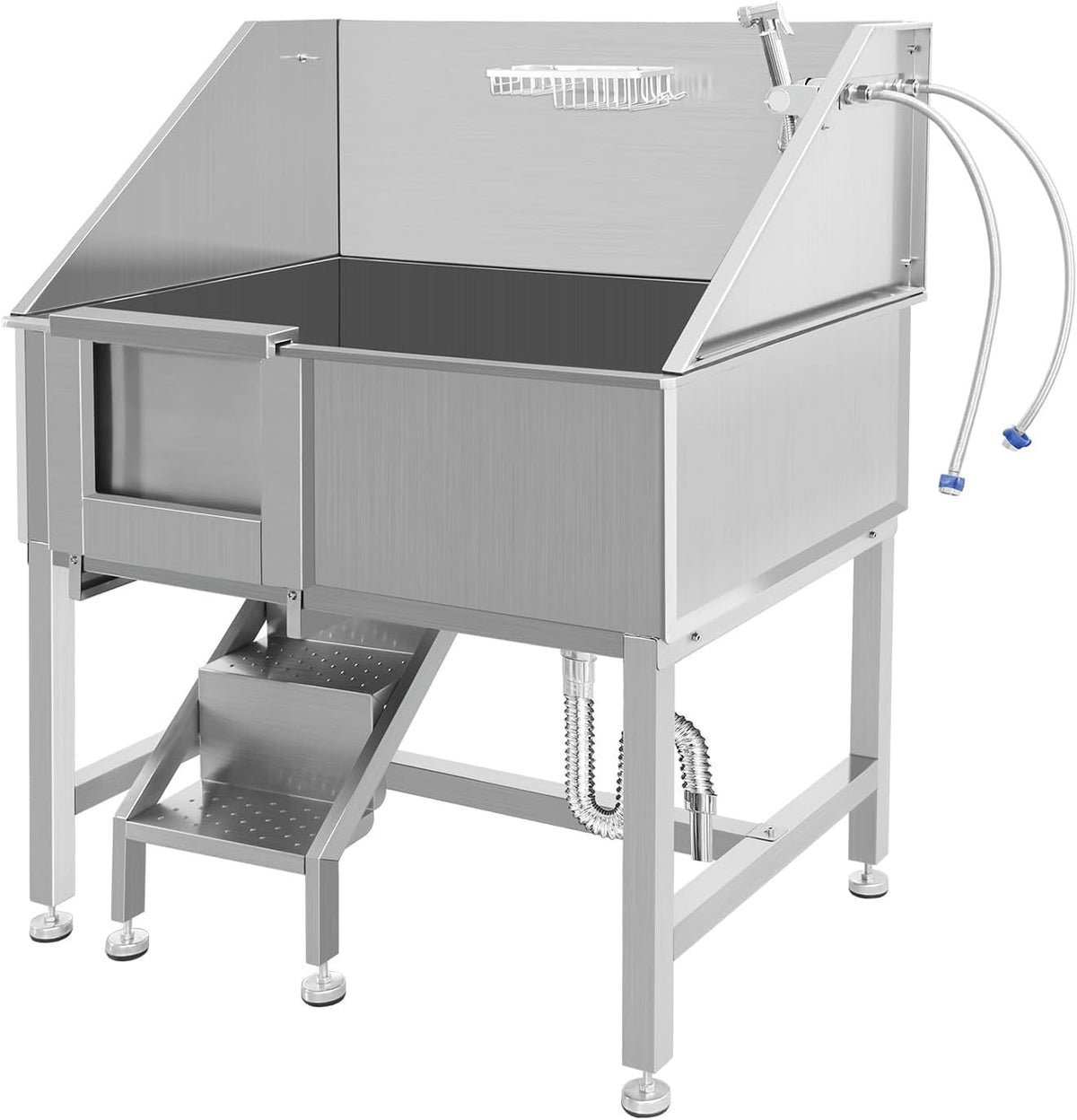 38" Stainless Steel Dog Grooming Tub with Ramp L556208