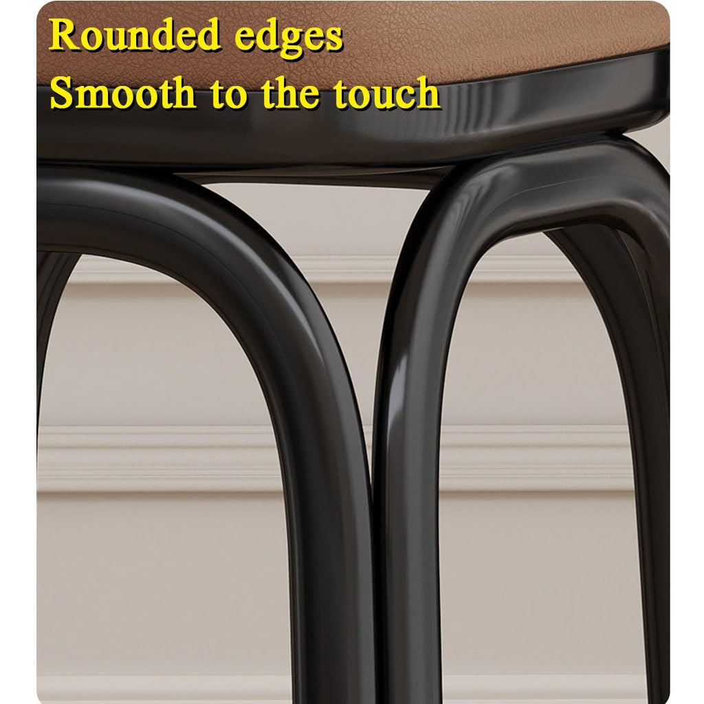 Light Grey Square Stacking Stools with Steel Legs C156