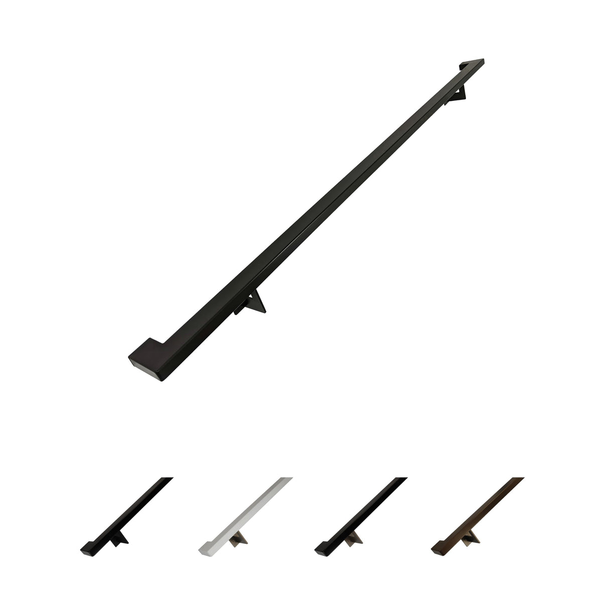 Black 5 Foot Aluminum Handrail Grab Bar Set L342488