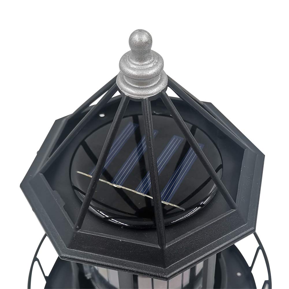 Solar Powered Lighthouse LED Rotating Waterproof Lawn Light Y4201