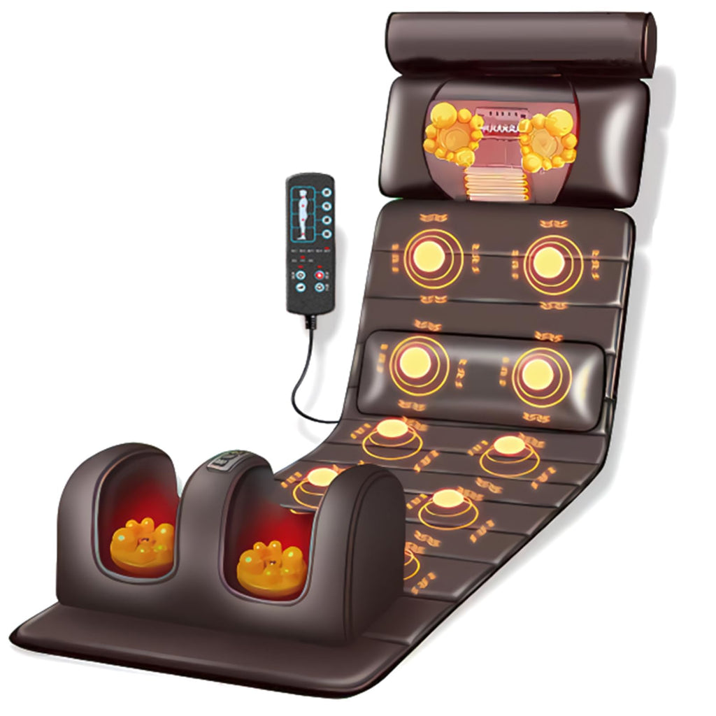 Vibration Massage Mat with Neck Headrest and Leg Foot Massagers S835562