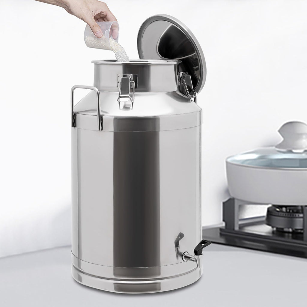 60L Stainless Steel Milk Can with Faucet and Sealed Lid G418951