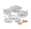 Blue 12-Piece Aluminum Ceramic Cookware Set N1783