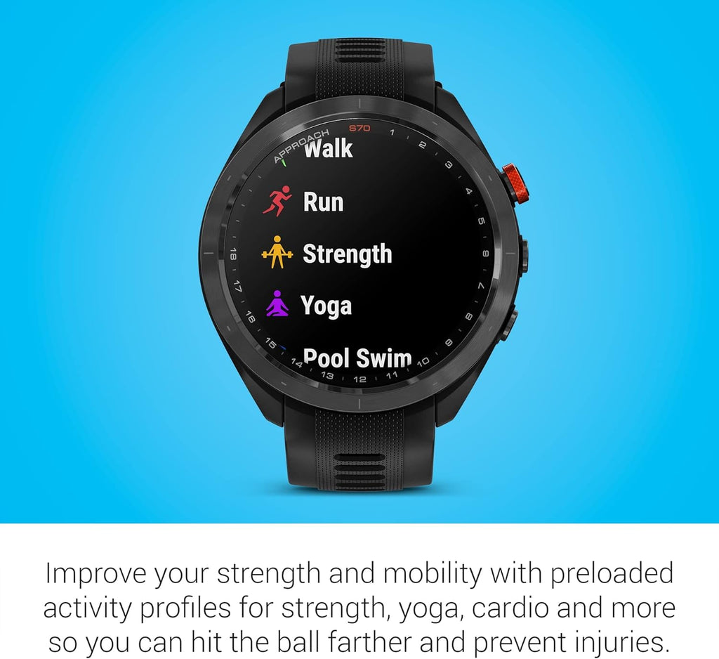 Black 47mm Golf GPS Smartwatch L275497
