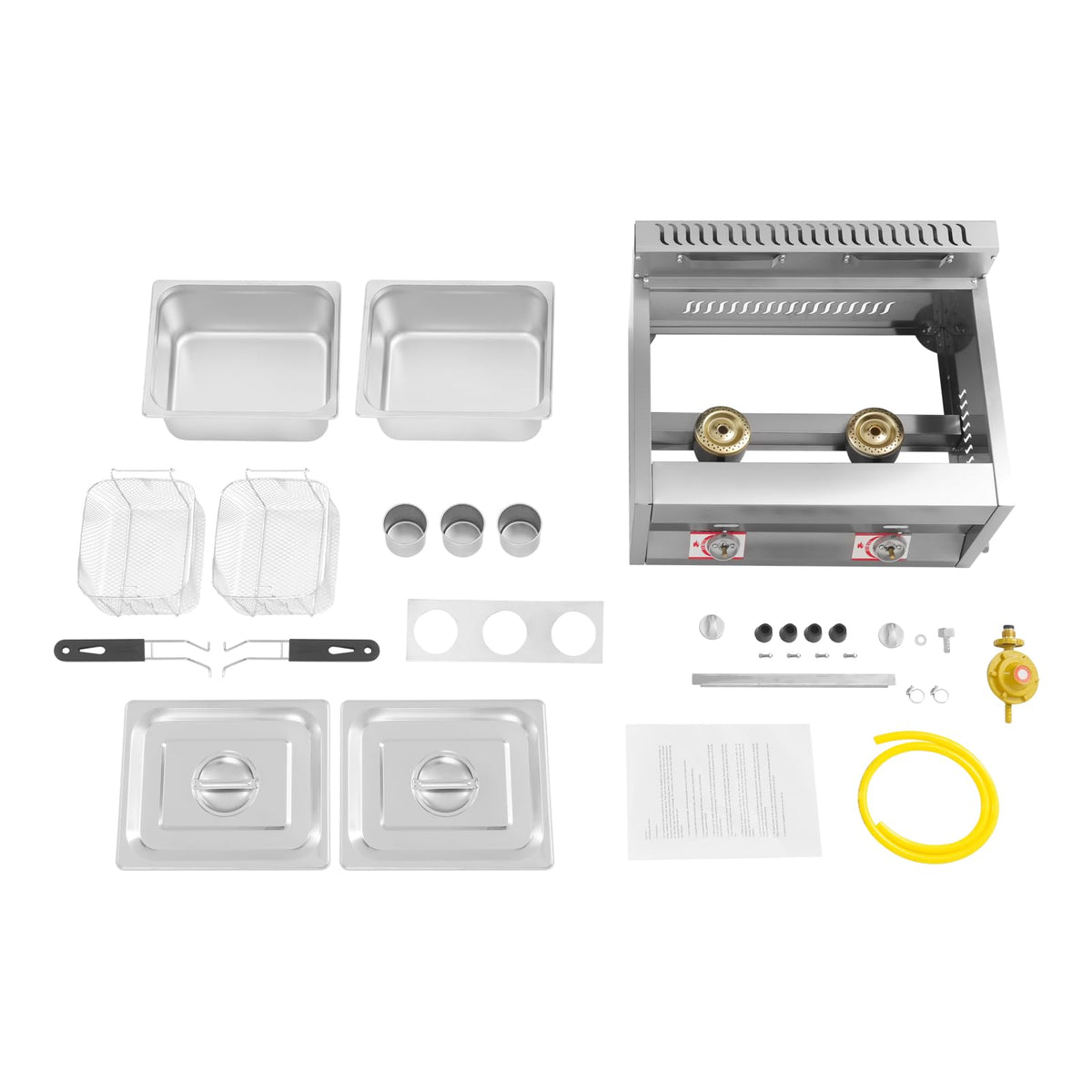 Stainless Steel Countertop Gas Deep Fryer with Basket U25132